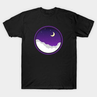 Moonlit Night Above The Clouds T-Shirt